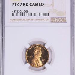 1971-S Lincoln Cent – NGC PF67 RD Cameo Proof – Red