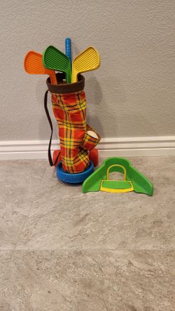 Vintage Mattel hole in one Kids Plastic Golf Set 1975 Complete