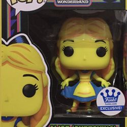 Alice In Wonderland Black Light Funko Pop - Alice Curtsying 