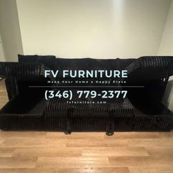 Brand New! 3 Monthly Payments! Double Chaise Sectional With Pullout Bed