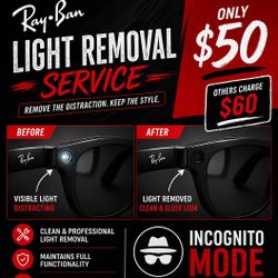 Rayban Light Removal Stealth Mode 