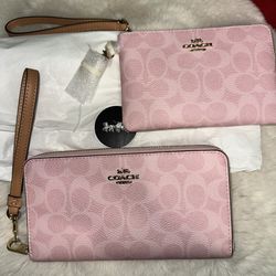 New Powder Pink Coach Wristlet- Spring 2026 Collection