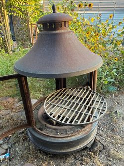 Fire pit vertical screened functional and solid 24x48