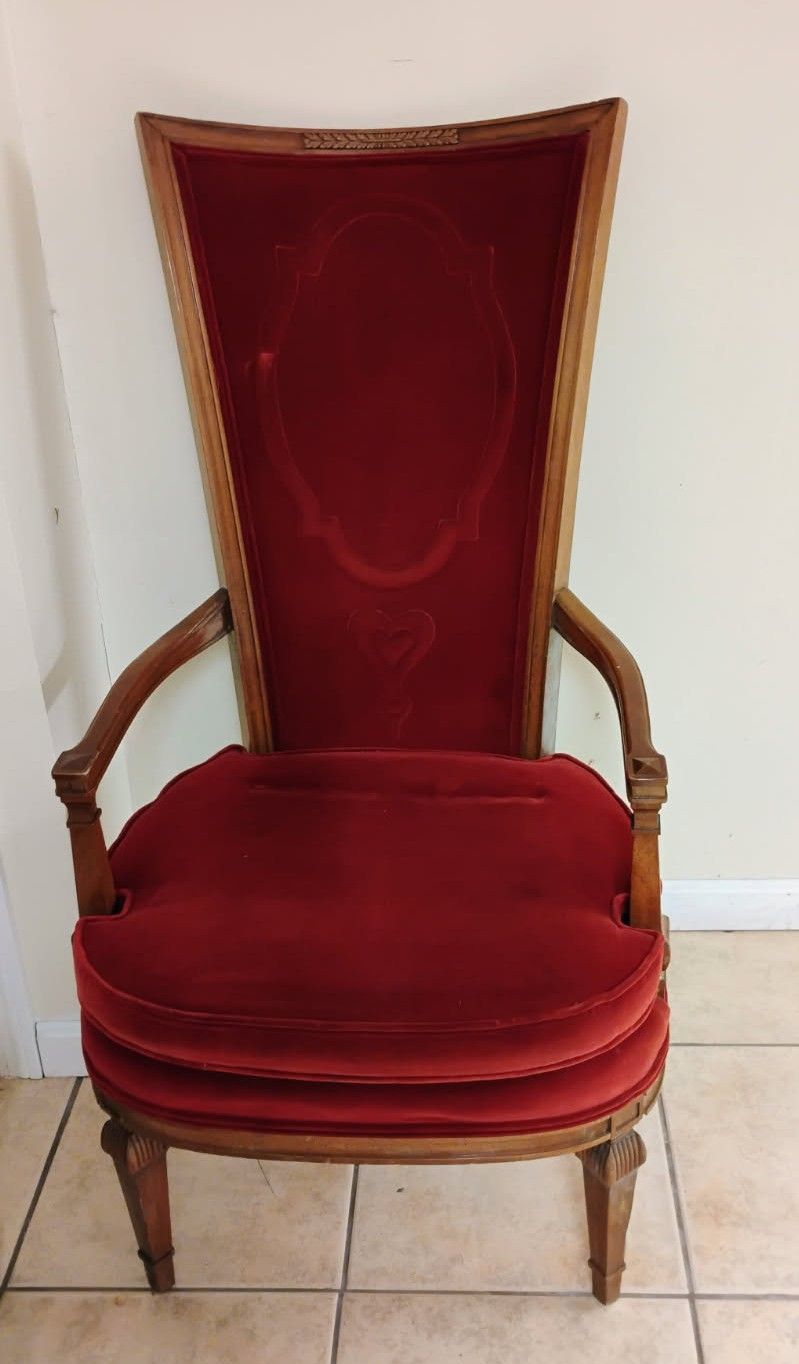 Velvet High Back Chair