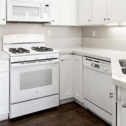 GE Gas Range, microwave and Dishwasher 
