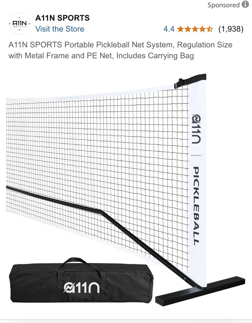 Portalable pickle Ball Net & Bags