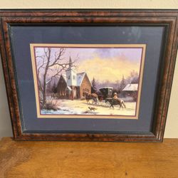 Western Barn Matted Print
