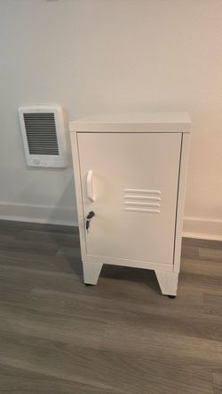 White Metal Mini Locker Cabinet