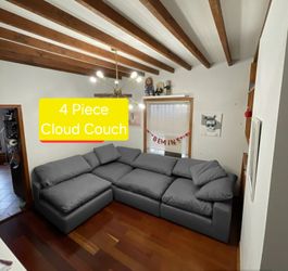 Gray Cloud Couch Modular Sectional Sofa
