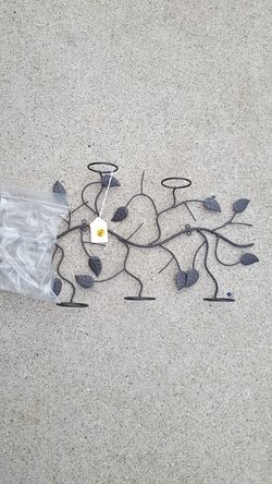 Metal wall votive holder