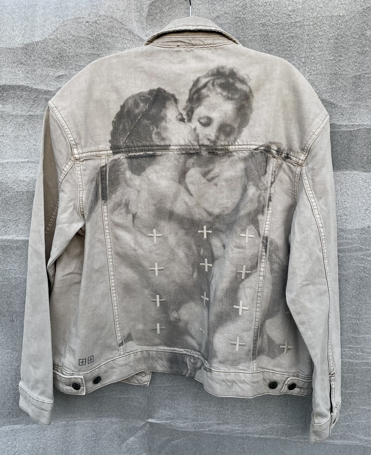 Ksubi Off-White High Lovers Antike Denim Jacket Small New With Tag