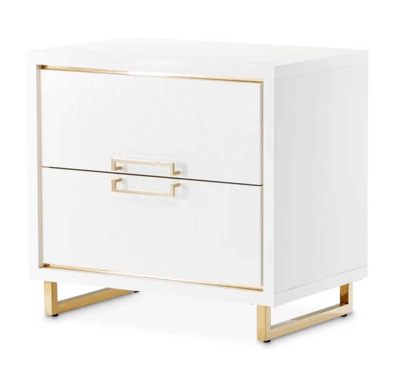 Palm Gate Nightstand contemporary Whitw