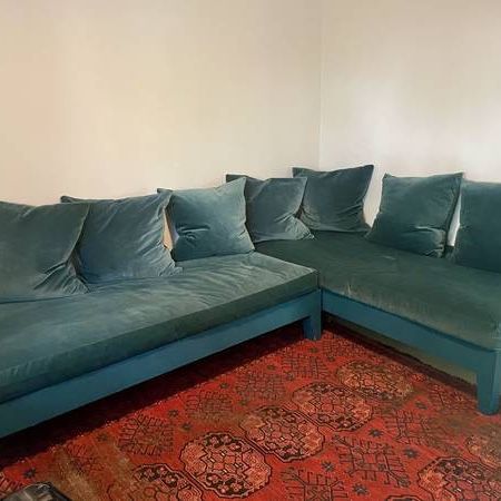 Custom Daybed Sectional Sofa in Turquoise