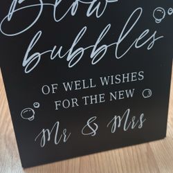 Blow Bubbles Sign 