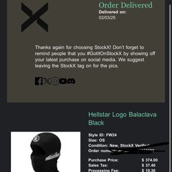Hellstar Logo Balaclava Black