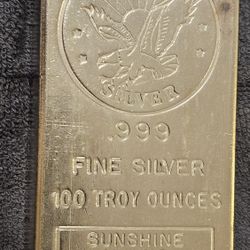Sunshine Silver Bar 100 Oz