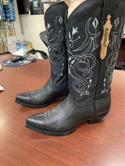 Botas vaqueras de piel para mujer