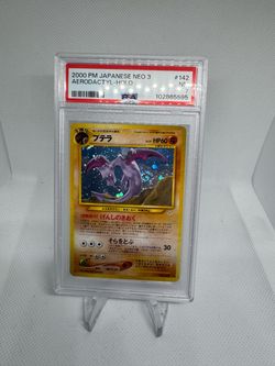 PSA 7 Aerodactyl Holo 2000 Japanese Neo 3 #142