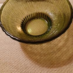 Vintage Green Glass Bowl