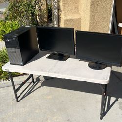 Computer system with two monitors for sale