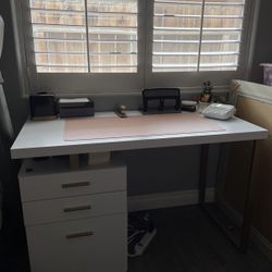 White And Gold Desk 