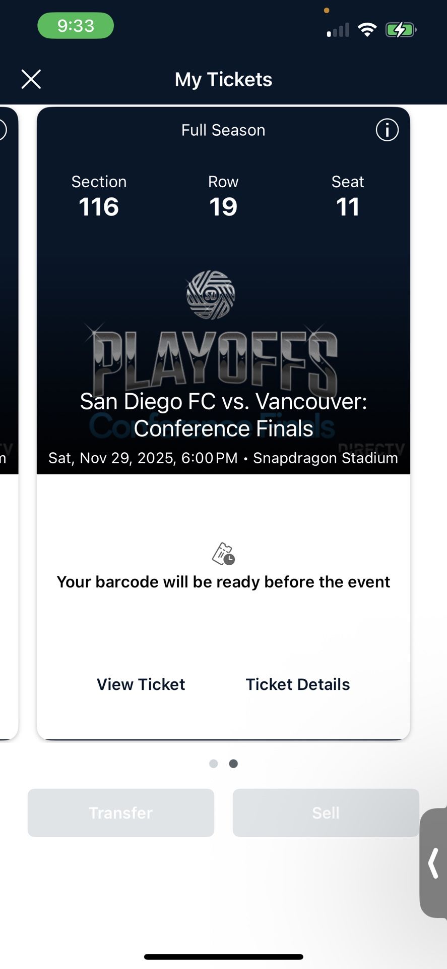 PLAYOFF SDFC GAME SOLD OUT!!!! 