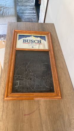 Vintage Busch Beer Mirror Chalkboard
