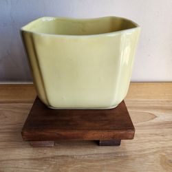 Mid Century Planter Vintage Pottery Stoneware Flower Pot Kitsch 