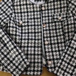 Tweed Blazer New Just Missing One Pearl