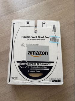 KOHLER ROUND SHAPE ALMOND COLOR TOILET SEAT. Soft Close. Brand new, sealed!