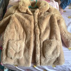 Girls H&M Fur Coat Size 6x