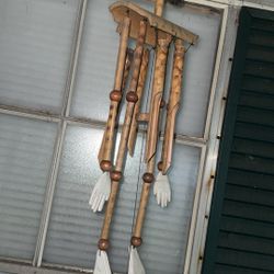 Wooden Skeleton Wind Chime