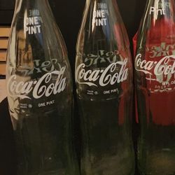 I Pint Glass Coke Bottles 