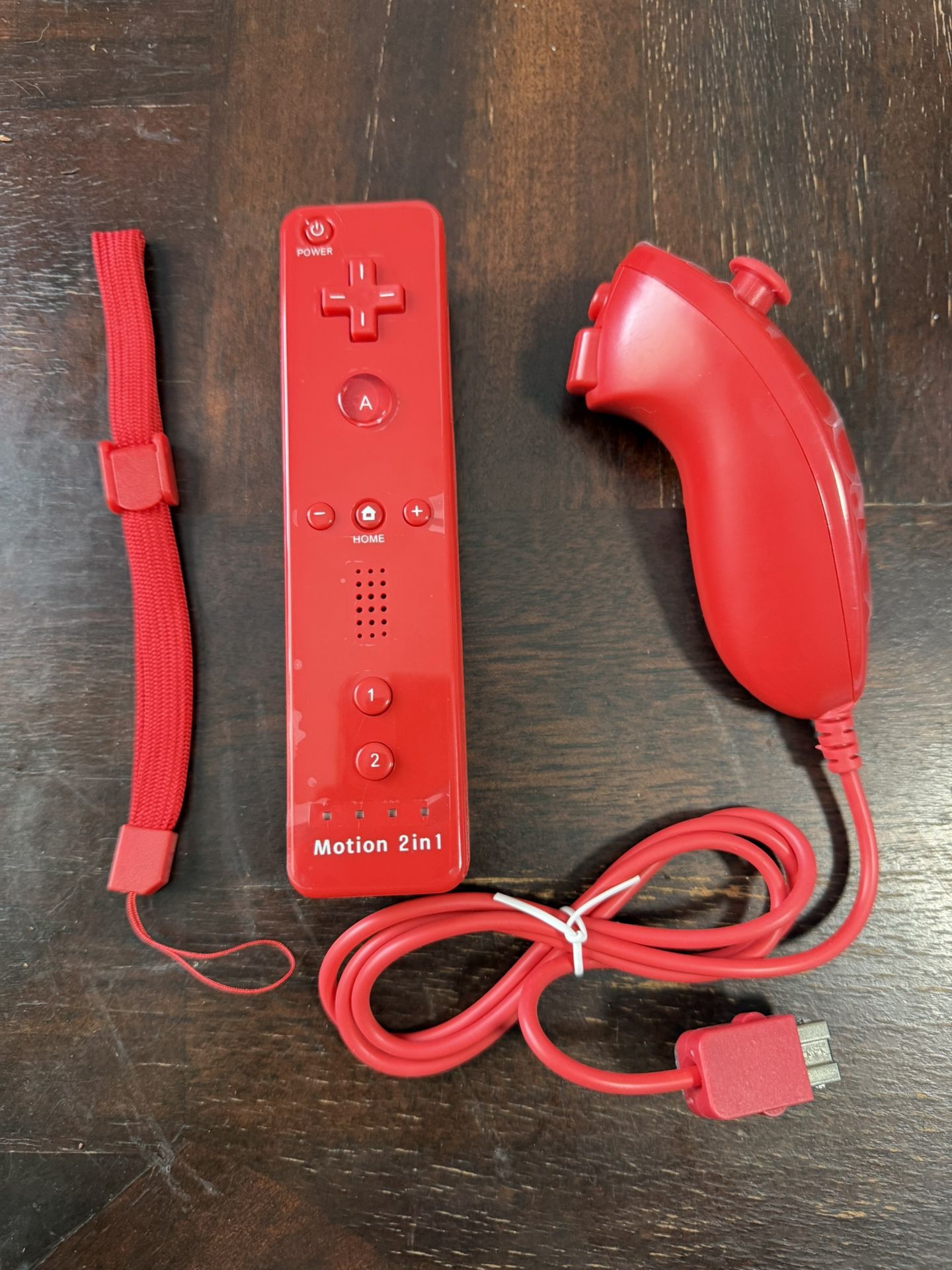 2 in 1 Motion Plus Remote & Nunchuck Controllers for Wii & Wii U Wiimote + Strap