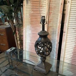 Vintage Ornate Cast Iron Lamp