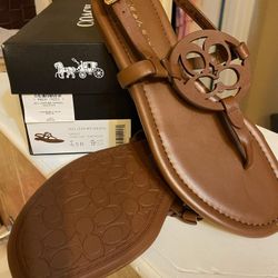 Coach Jaci Leather Sandle 6.5