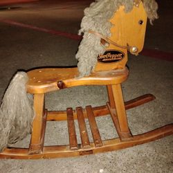 Antique Vintage Dr Pepper Wooden Rocking Horse 