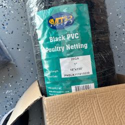 150 Feet Black Chicken Wire 18” With 1000 Black Ties