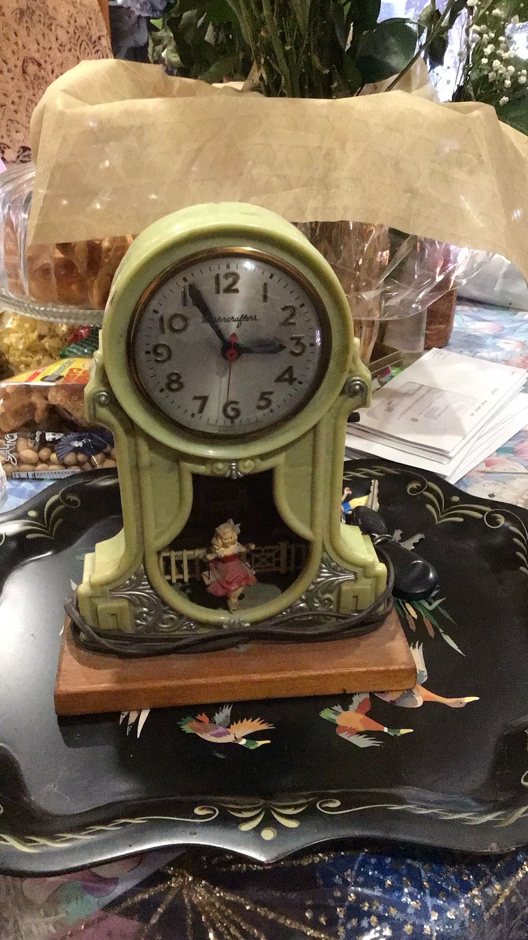 1950 Mantle Clock In Working Condition Master Crafters 