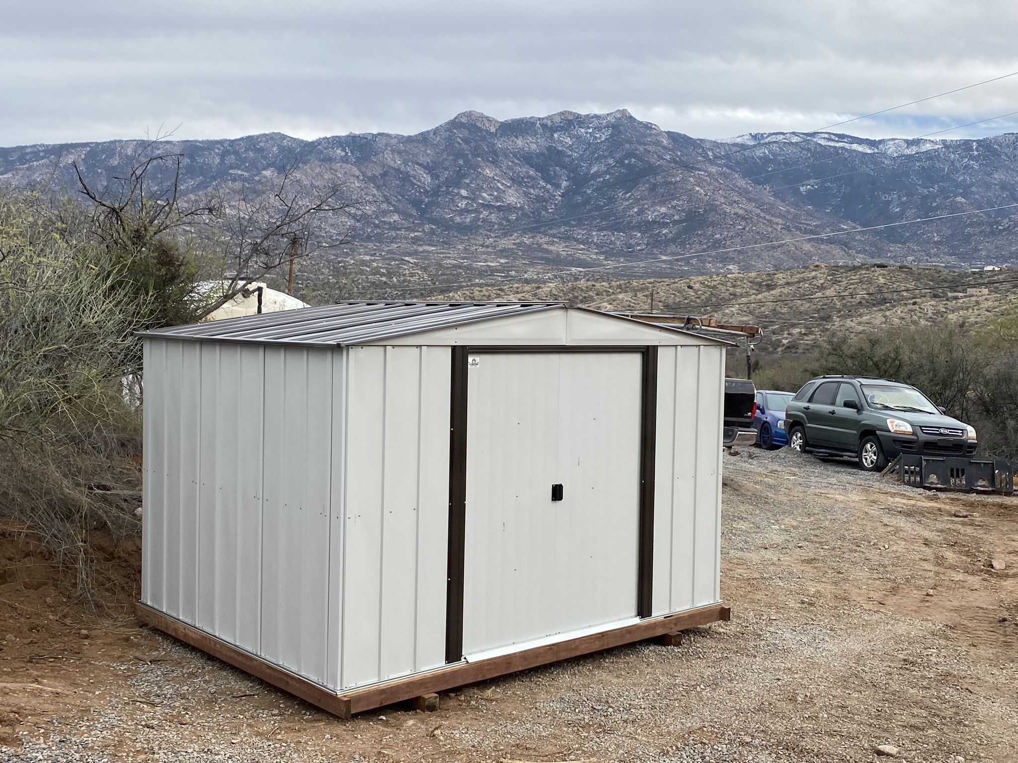 New 10x8 Storage Shed with sturdy lumber base delivered