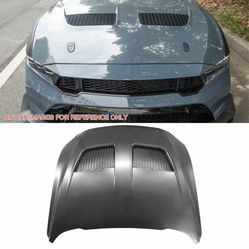 Fits 18-23 Ford Mustang GTD Style Aluminum Front Hood Scoop Engine Cover Bonnet