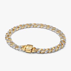 Two Tone Cuban Bracelet 