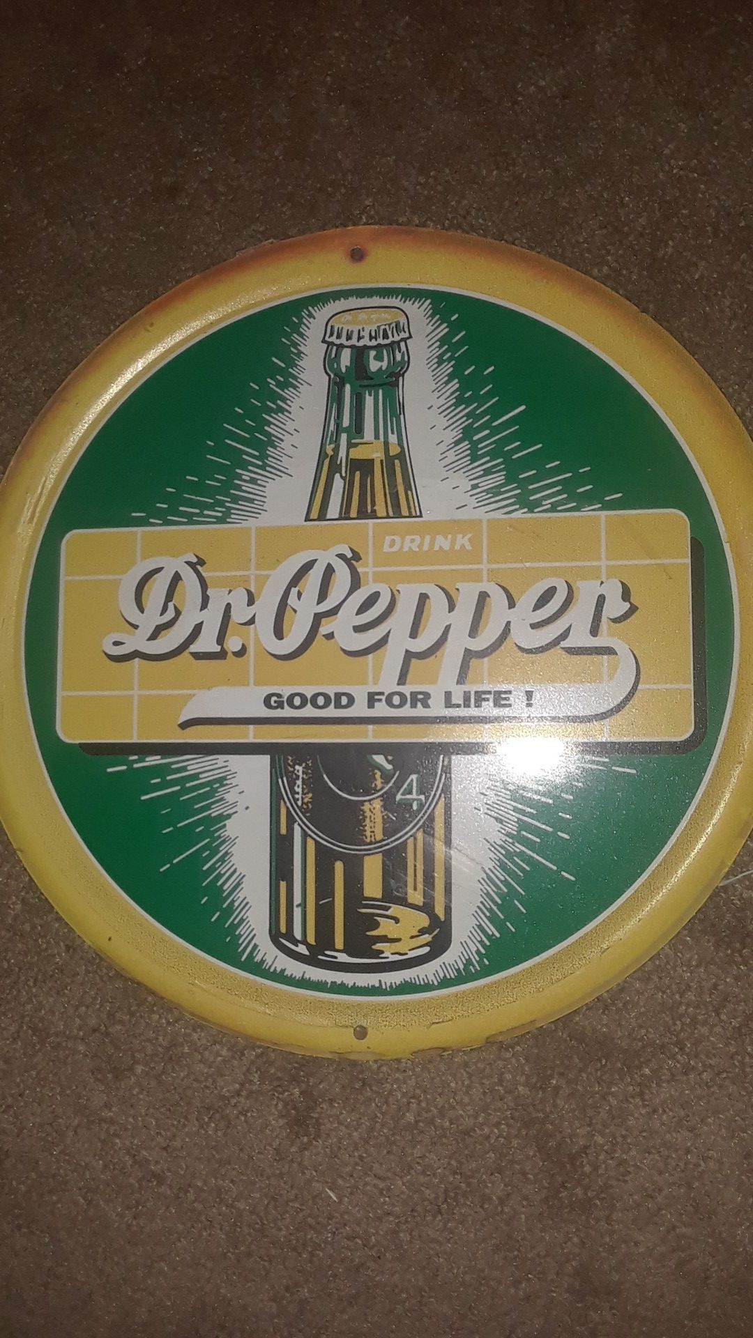 Rare 1940 s Dr .Pepper Fountain Sign