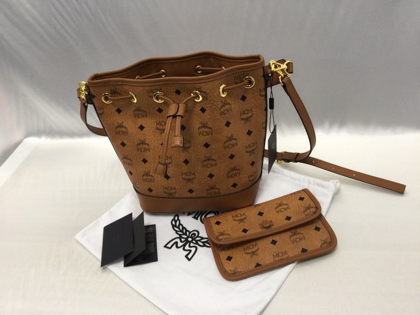 MCM Dessau Size Medium Drawstring Bag