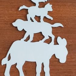 Current, Inc. Farm Animal Stack Metal Silhouette Wall Sign Plaque Decor Country

