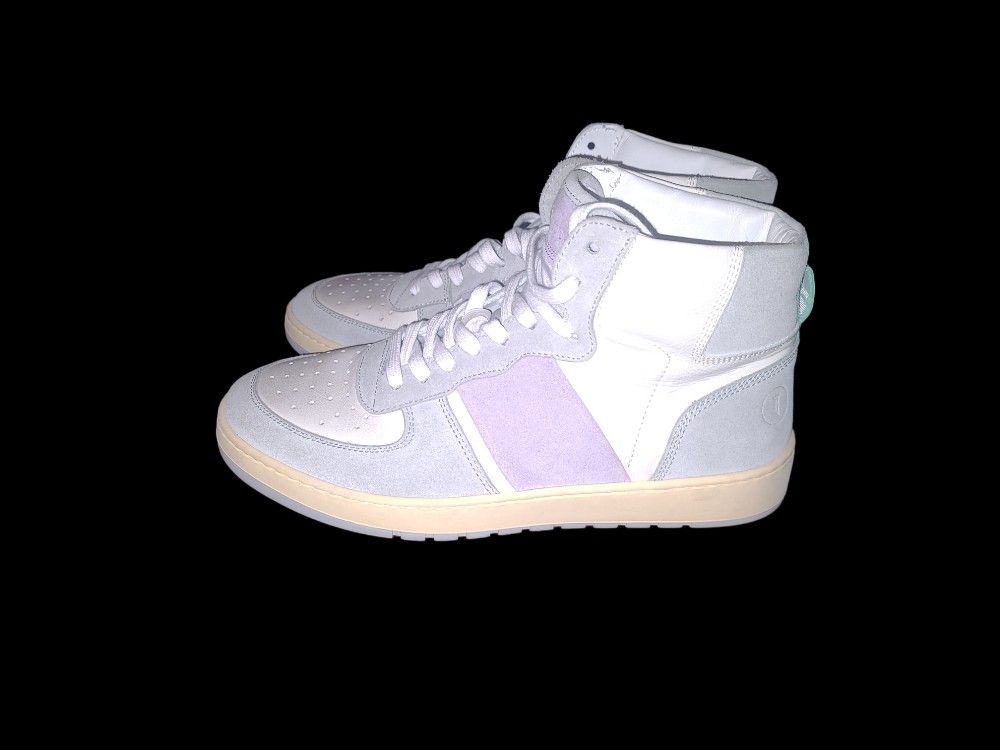 COLLEGIUM PILLAR DESTROYER HIGH DISCORD GREY / PURPLE SUEDE, mens 38, 7 W / 9 M