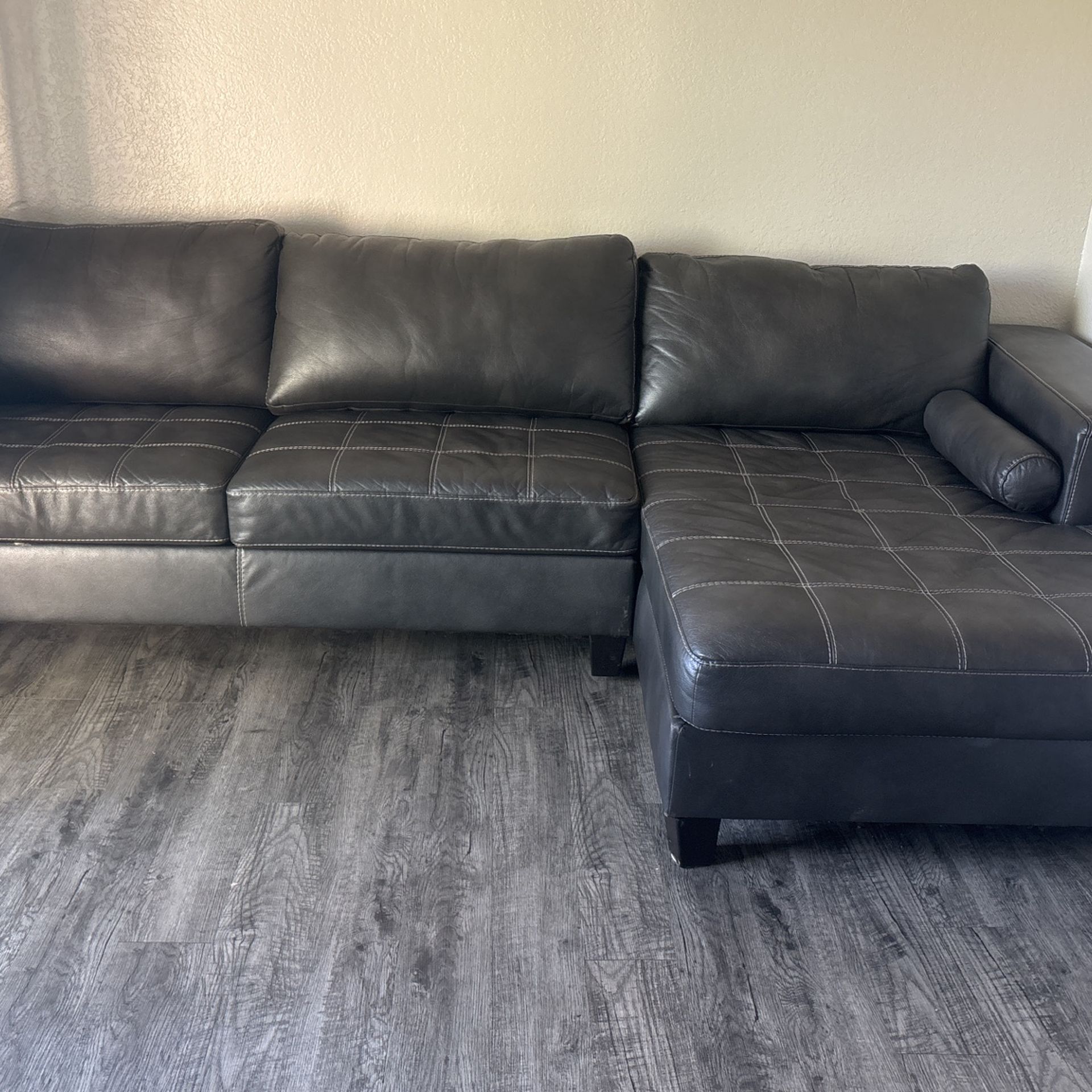 Large Leather L-Shape Couch