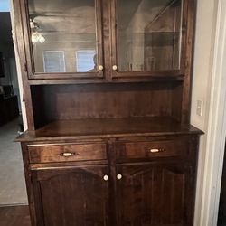 Like New Beautiful Custom Wood Hutch! 