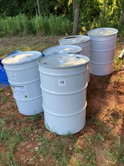 55 Gallon Metal Drums Barrels With Removable Tops -10.00 Each