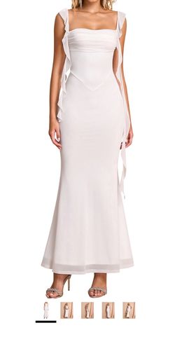 Women white dress LARGE